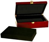 10 1/4" x 7 1/2" x 3 1/8" Rosewood Piano Finish Gift Box laser engravable