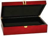 12 1/4" x 8 1/4" x 3 1/2" Rosewood Piano Finish Gift Box laser engravable