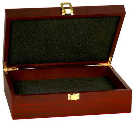 10 1/4" x 7 1/2" x 3 1/8" Rosewood Finish Gift Box laser engravable
