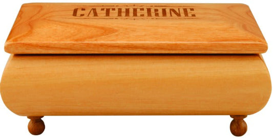 7" x 4 1/2" Red Alder Gift Box laser engravable