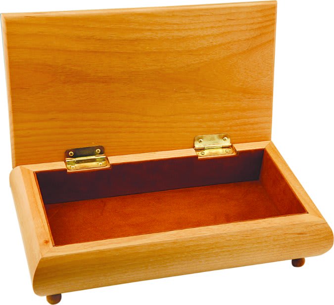 10 1/2" x 6 " Red Alder Gift Box laser engravable