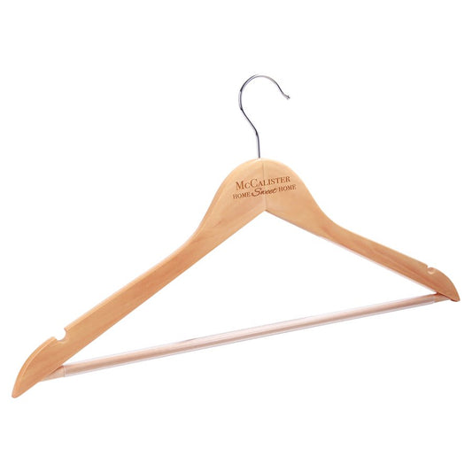 Solid Maple Clothes Hanger laser engravable