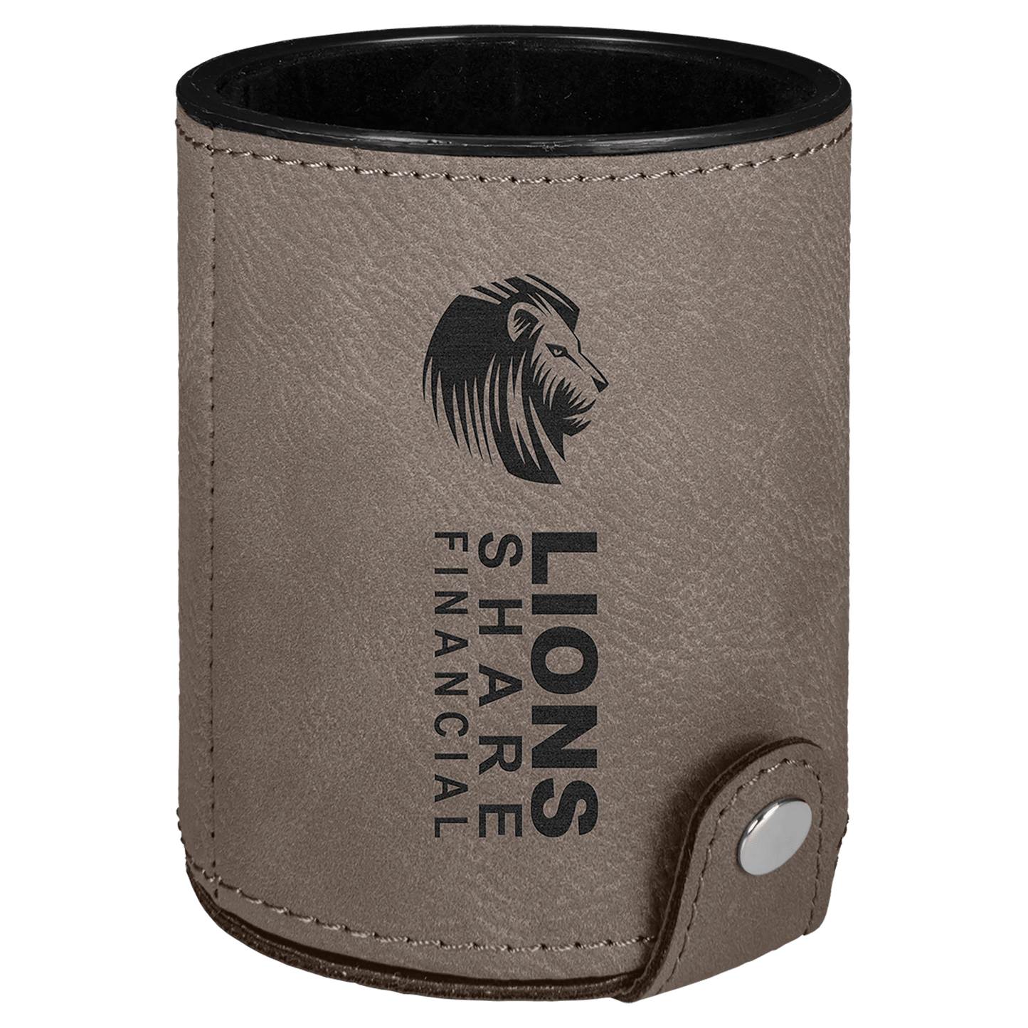 Gray Laserable Leatherette Dice Cup with 5 Dice