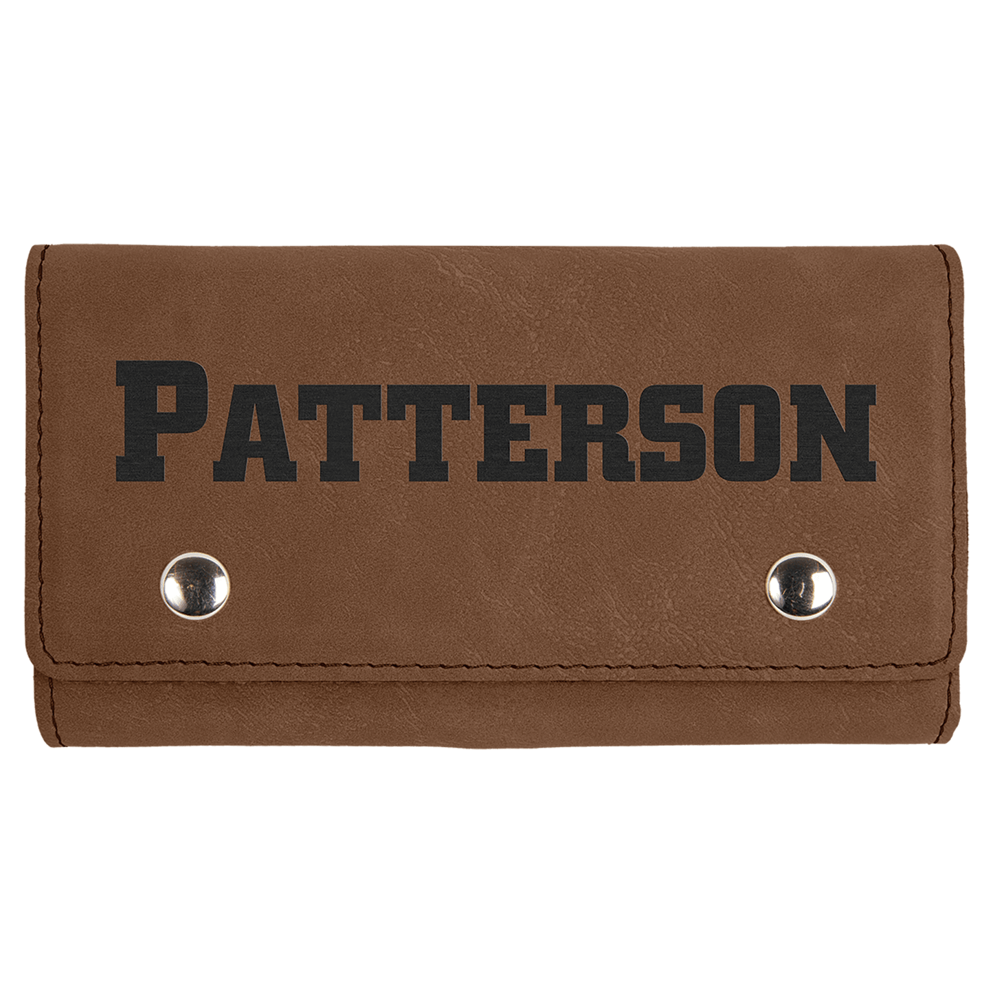 Dark Brown " laser engravable leatherette card & dice set personalized gift