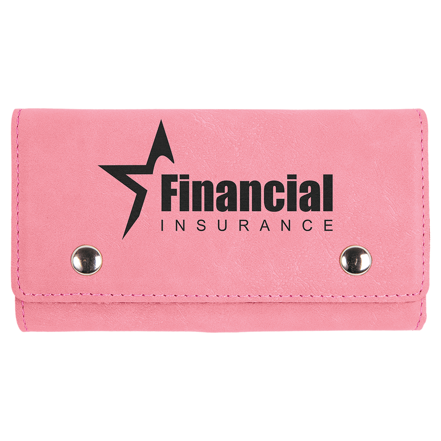 Pink " laser engravable leatherette card & dice set personalized gift