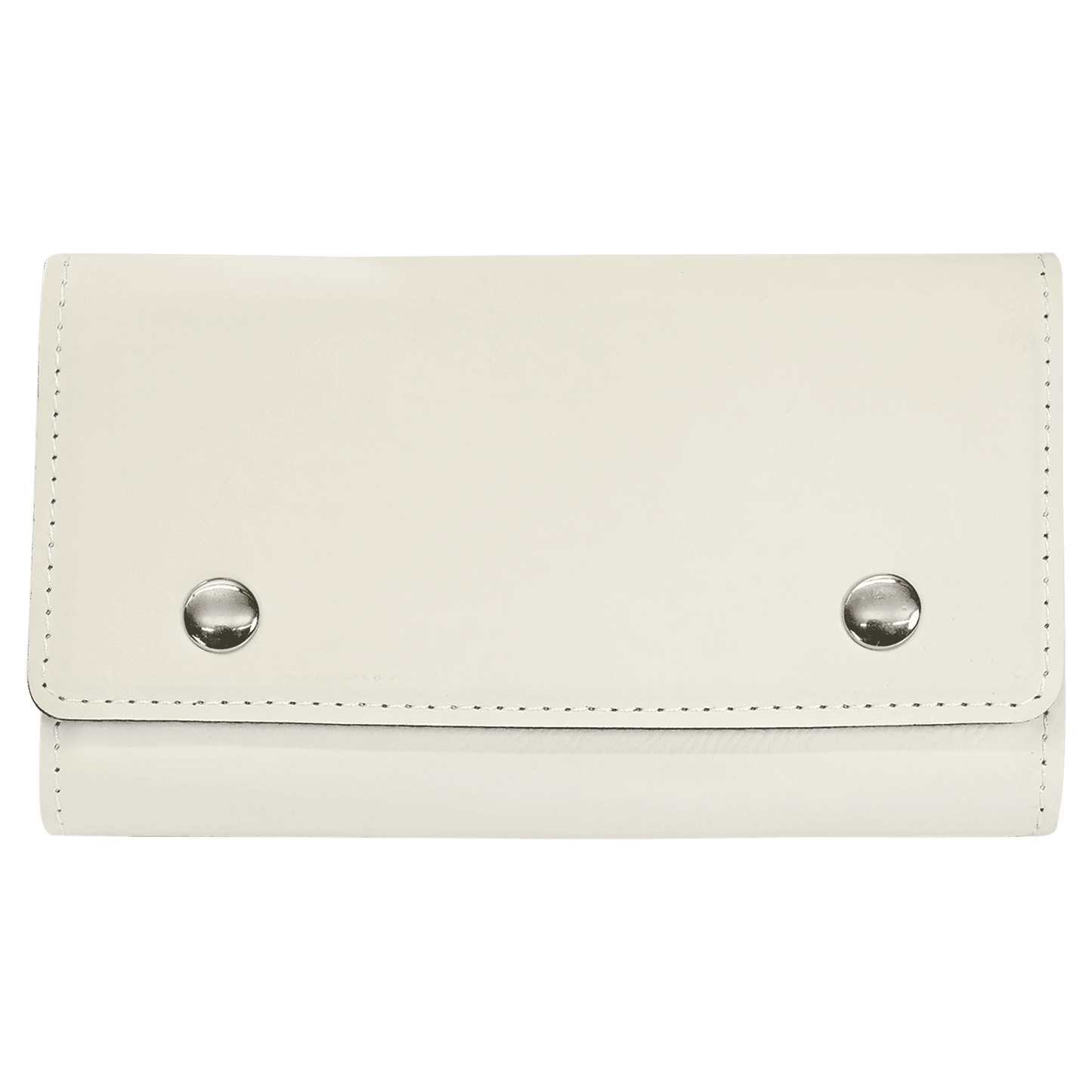 White " laser engravable leatherette card & dice set personalized gift
