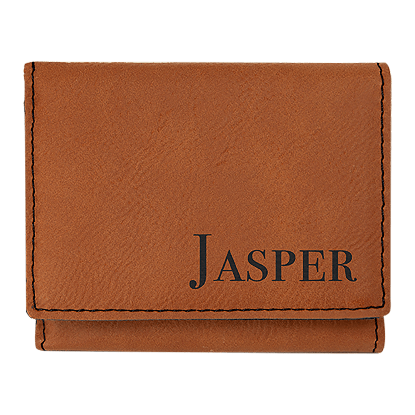 Rawhide laser engravable leatherette trifold wallet personalized gift