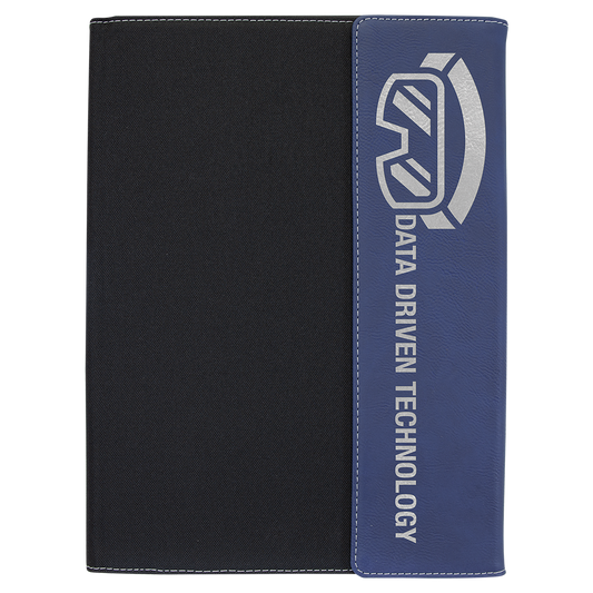 9 1/2"x12" laser engravable leatherette portfolio notepad professional gift