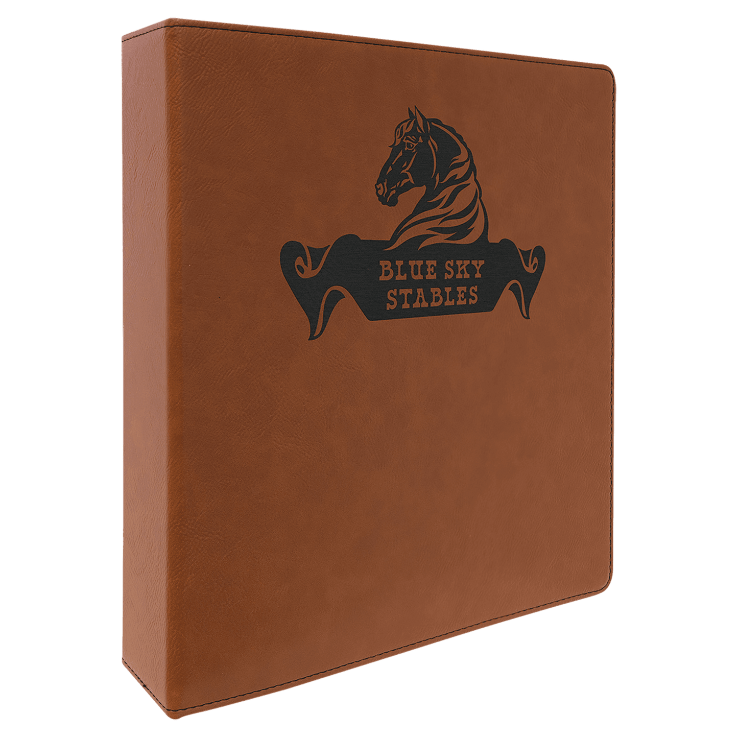 Rawhide laser engravable leatherette 3-ring binder personalized office gift