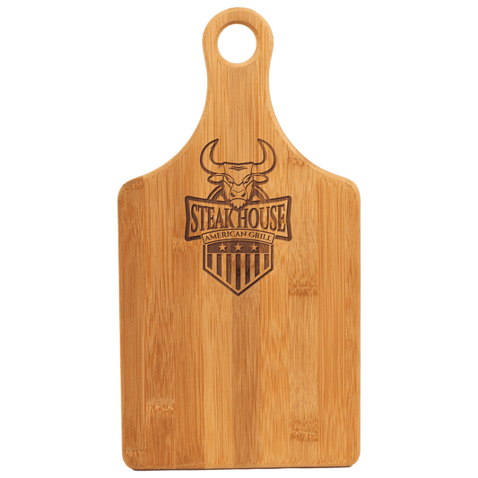 13 1/2" x 7" Bamboo Paddle Shape Cutting Board