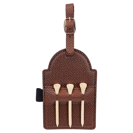 Football 5" x 3 1/4" laser engravable leatherette golf bag tag personalized gift