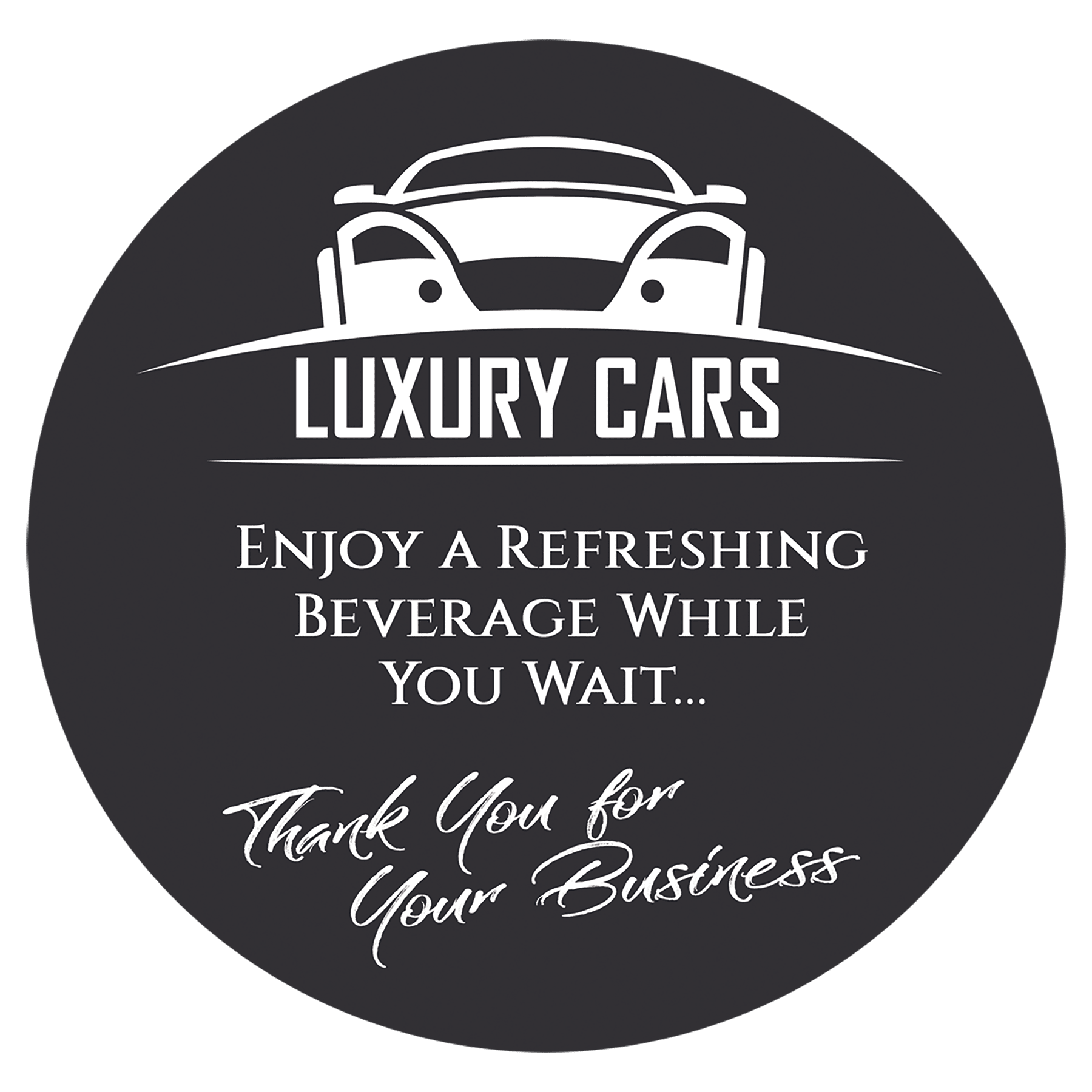 Personalized 3.75 inch round silicone coaster with custom engraved name, monogram or logo