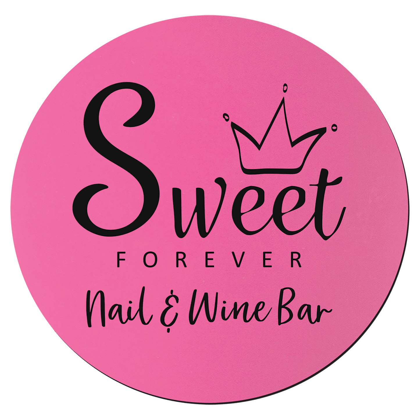 Personalized 3.75 inch round silicone coaster with custom engraved name, monogram or logo