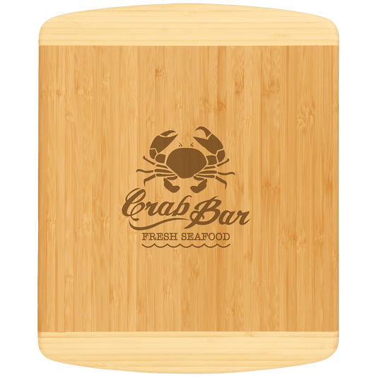 13 1/2" x 11 1/2" Bamboo 2-Tone Cutting Board