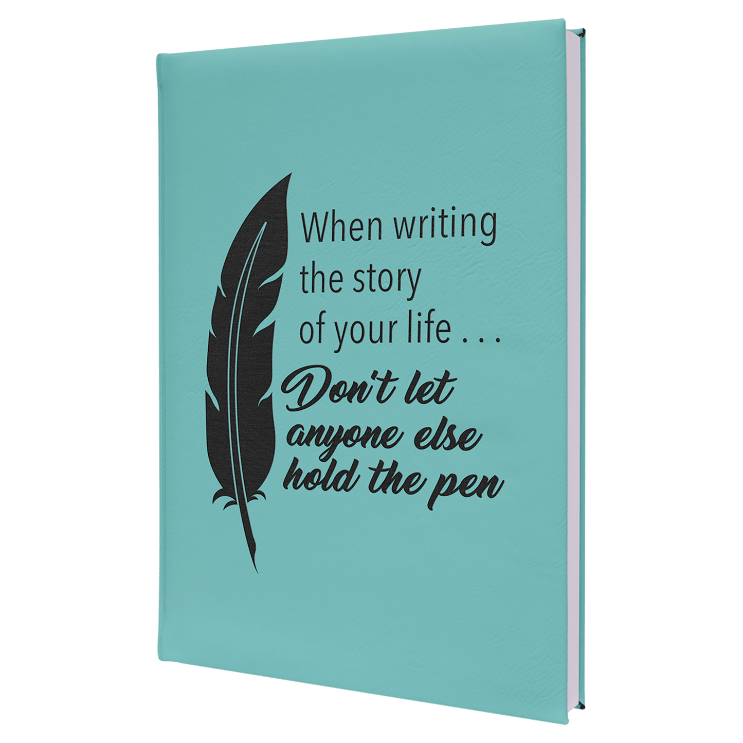 7" x 9 3/4" Teal Laserable Leatherette Journal with Lined Notepad