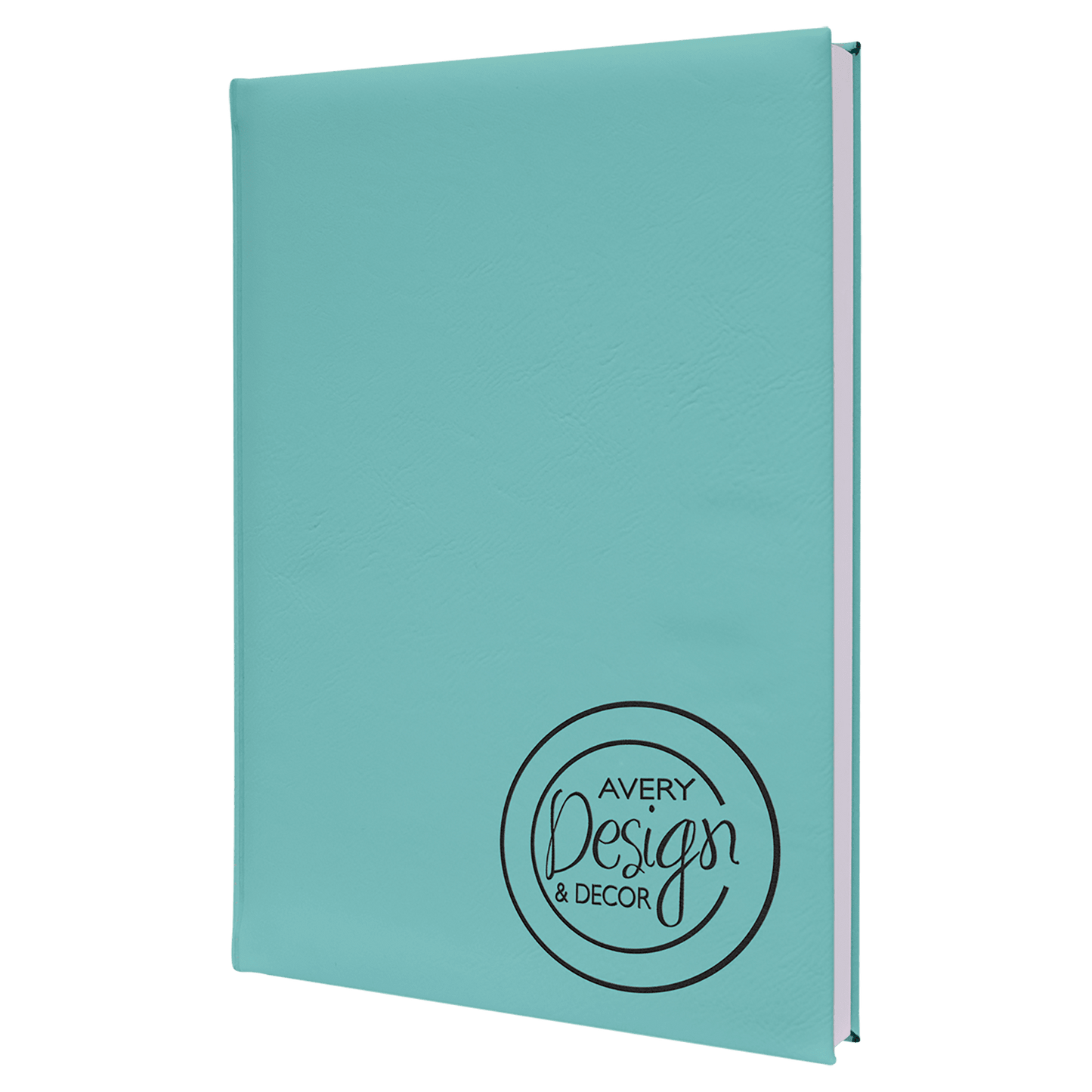 7" x 9 3/4" Teal Laserable Leatherette Sketch Book with Unlined Notepad