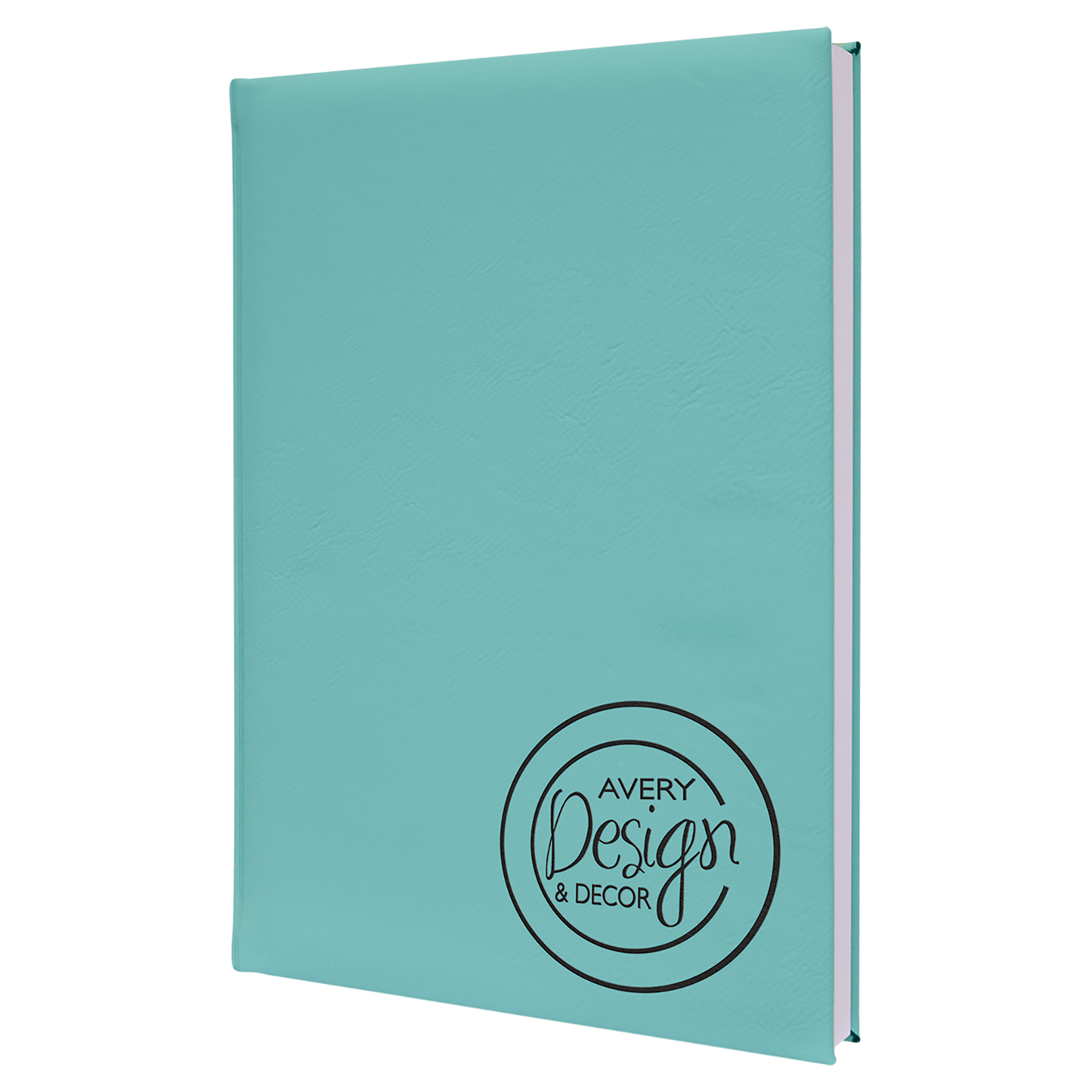 Personalized 7" x 9 1/2" Leatherette Sketch Book with Unlined Notepad