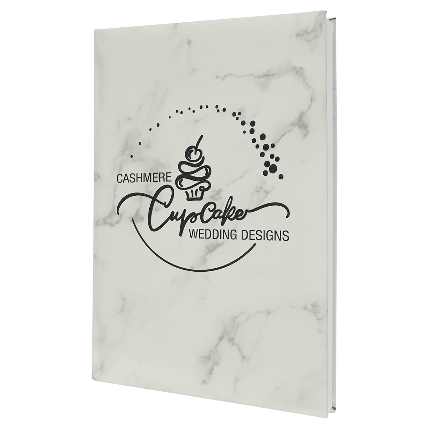 Personalized 7" x 9 1/2" Leatherette Sketch Book with Unlined Notepad