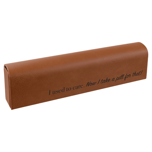 Rawhide 9 3/4" x 2 1/2" laser engravable leatherette pill box personalized gift