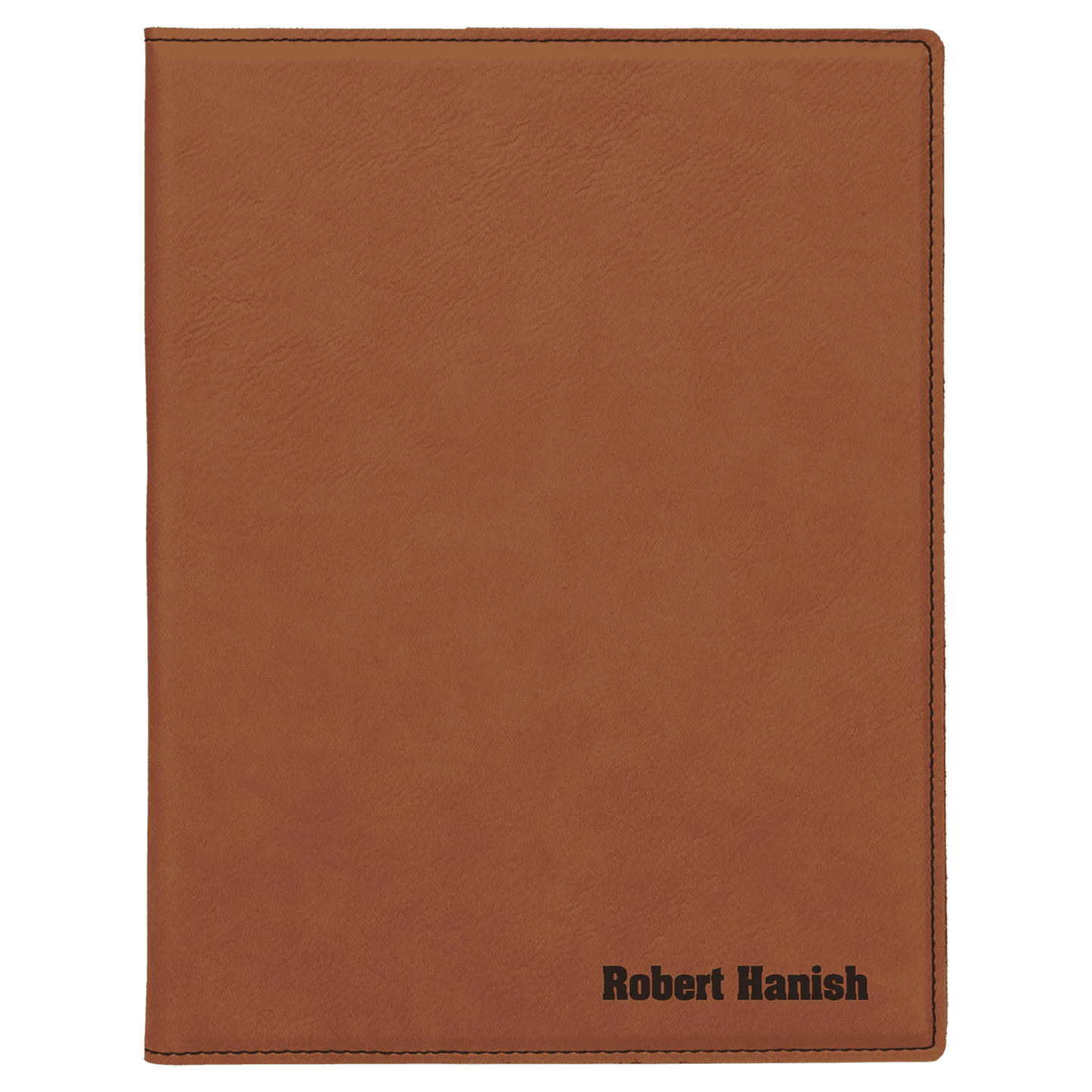 7" x 9" Rawhide Laserable Leatherette Small Portfolio with Notepad