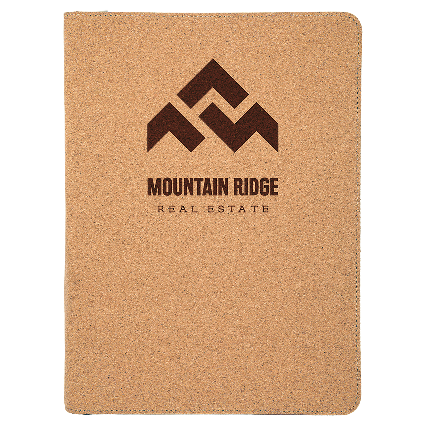 9 1/2" x 12" Cork with Zipper Portfolio with Notepad