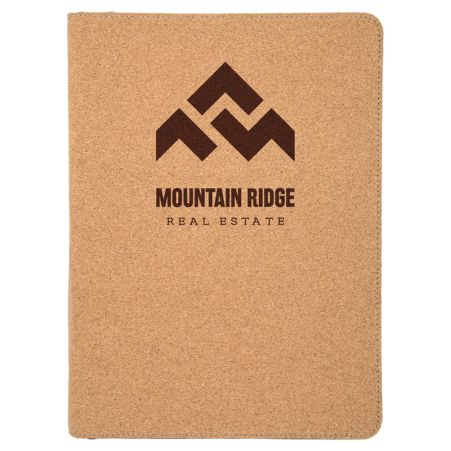 9 1/2" x 12" laser engravable cork portfolio notepad professional gift