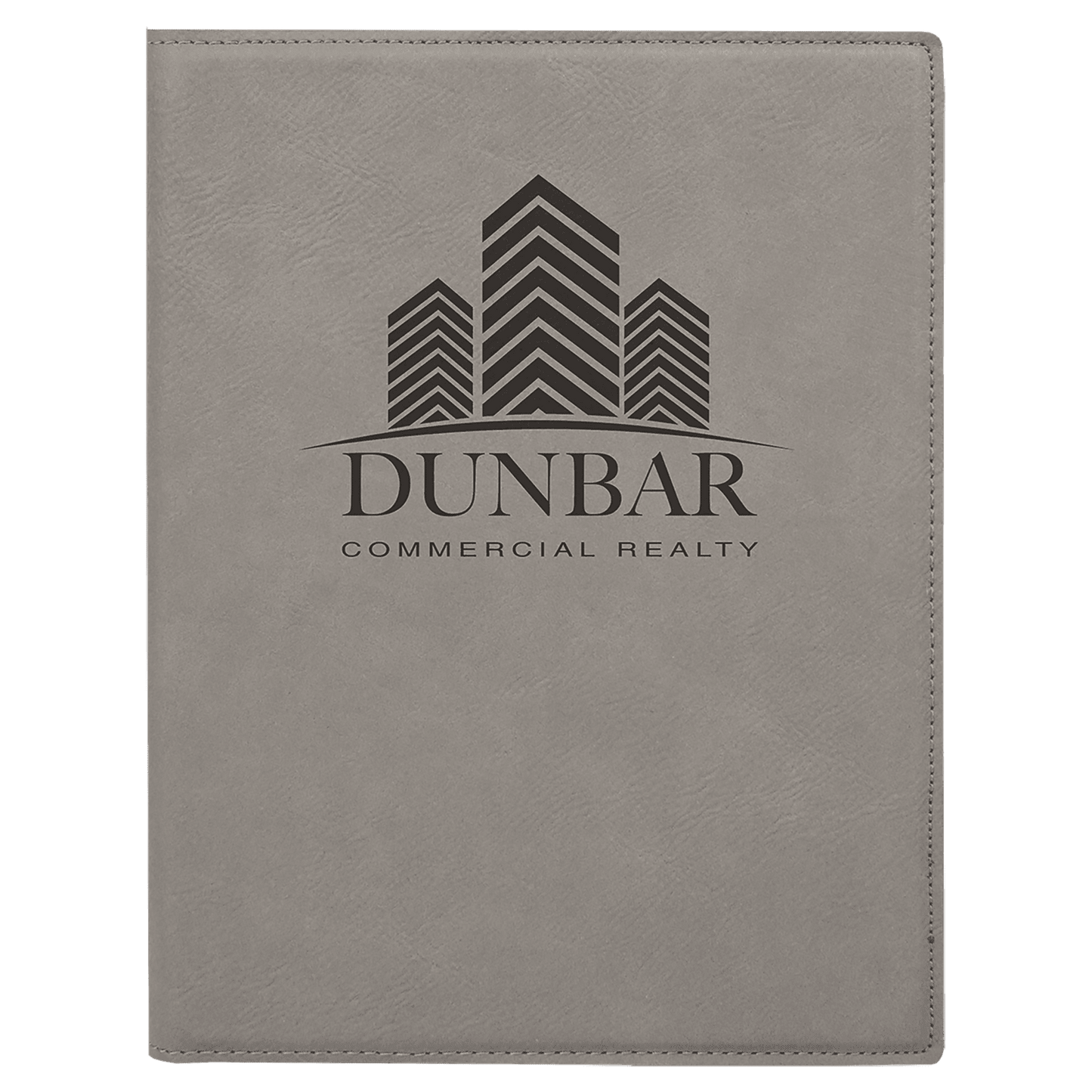 7" x 9" Gray Laserable Leatherette Small Portfolio with Notepad