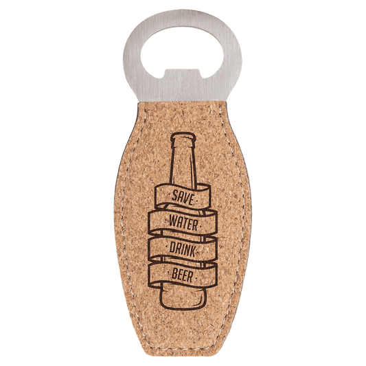 laser engravable cork bottle opener personalized gift
