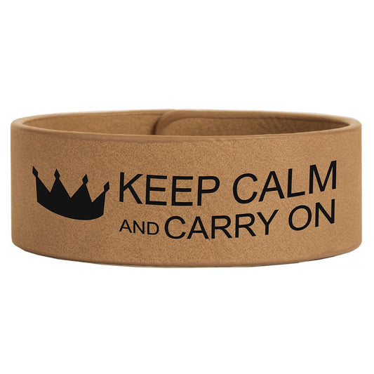 Light Brown laser engravable leatherette cuff bracelet personalized