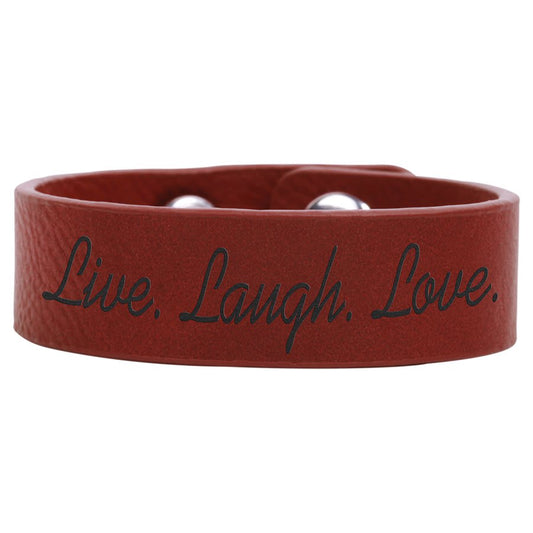 laser engravable leatherette youth cuff bracelet personalized