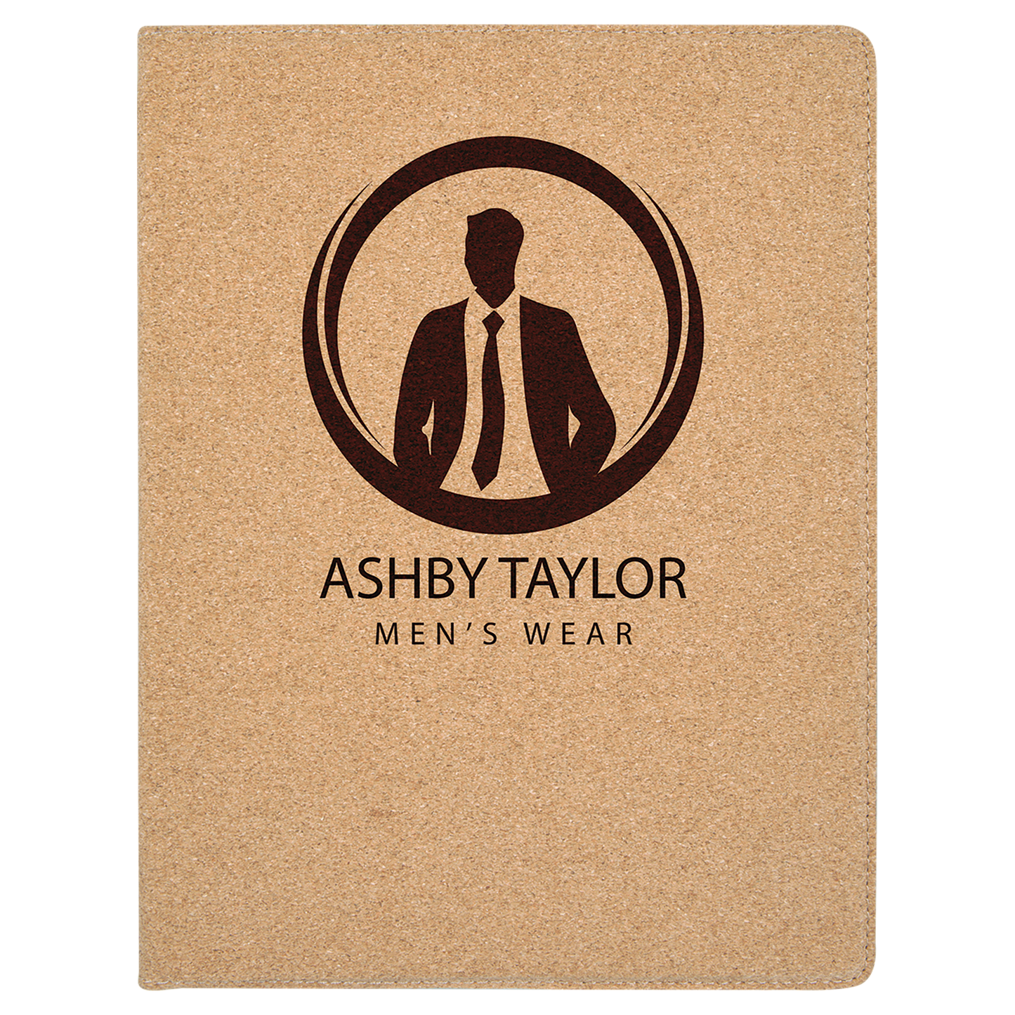 9 1/2" x 12" laser engravable cork portfolio notepad professional gift