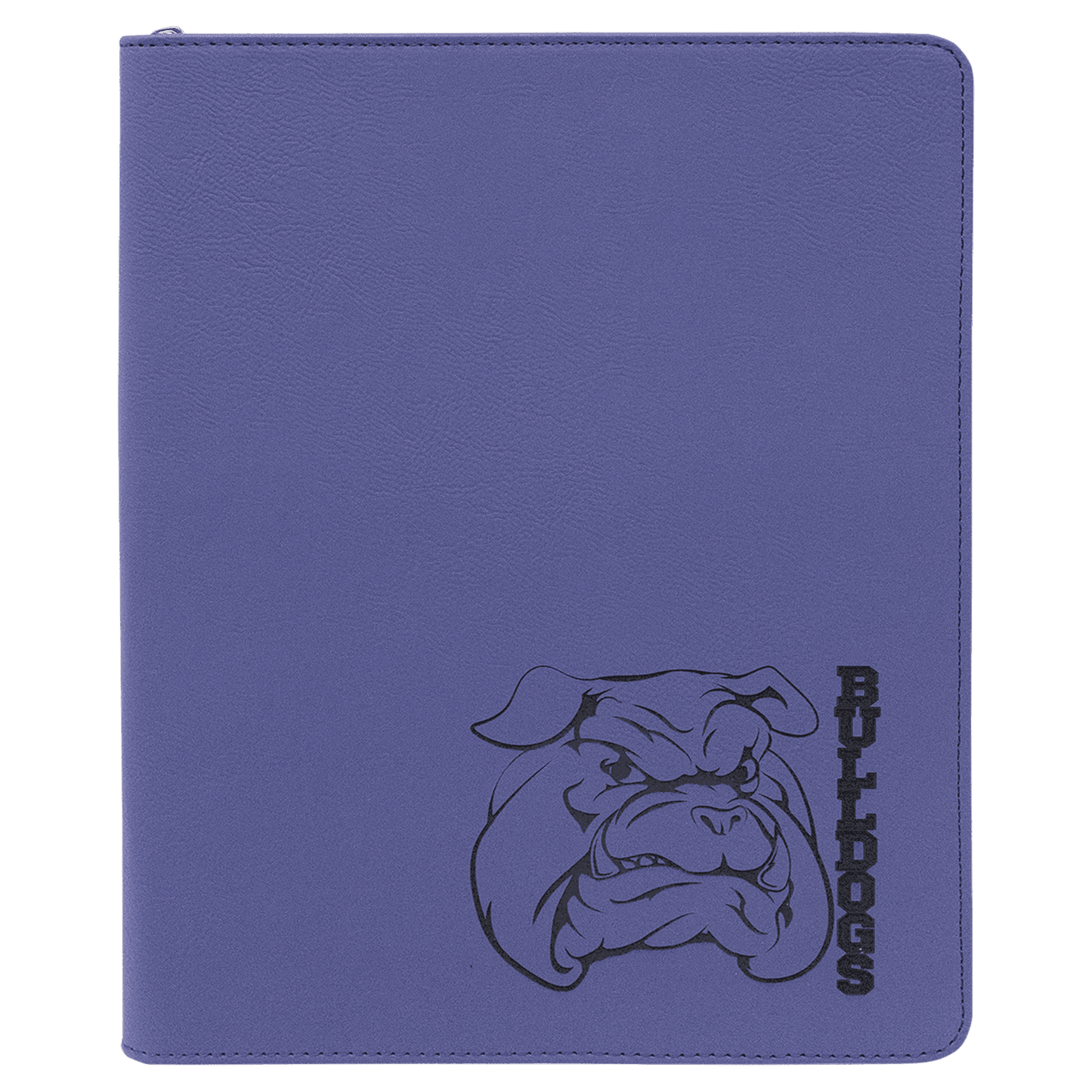 Purple 9 1/2" x 12" laser engravable leatherette portfolio notepad professional gift