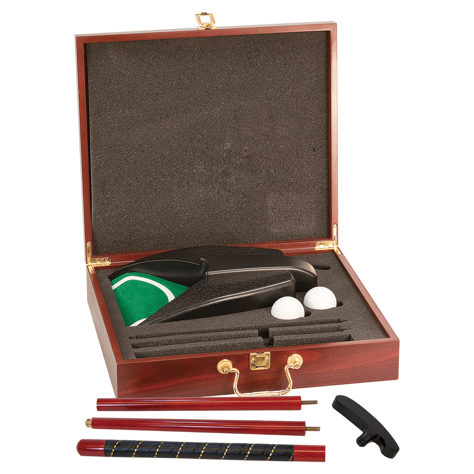 Rosewood Finish Executive Golf Set laser engravable