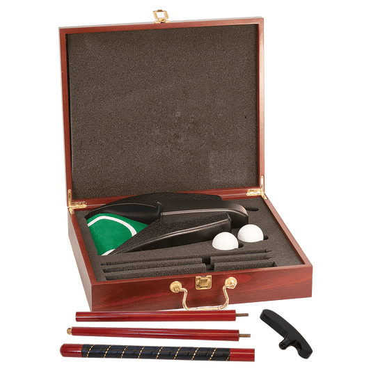 Rosewood Finish Executive Golf Set laser engravable