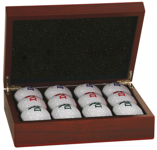 Rosewood Finish Golf Ball Box (balls not included) laser engravable
