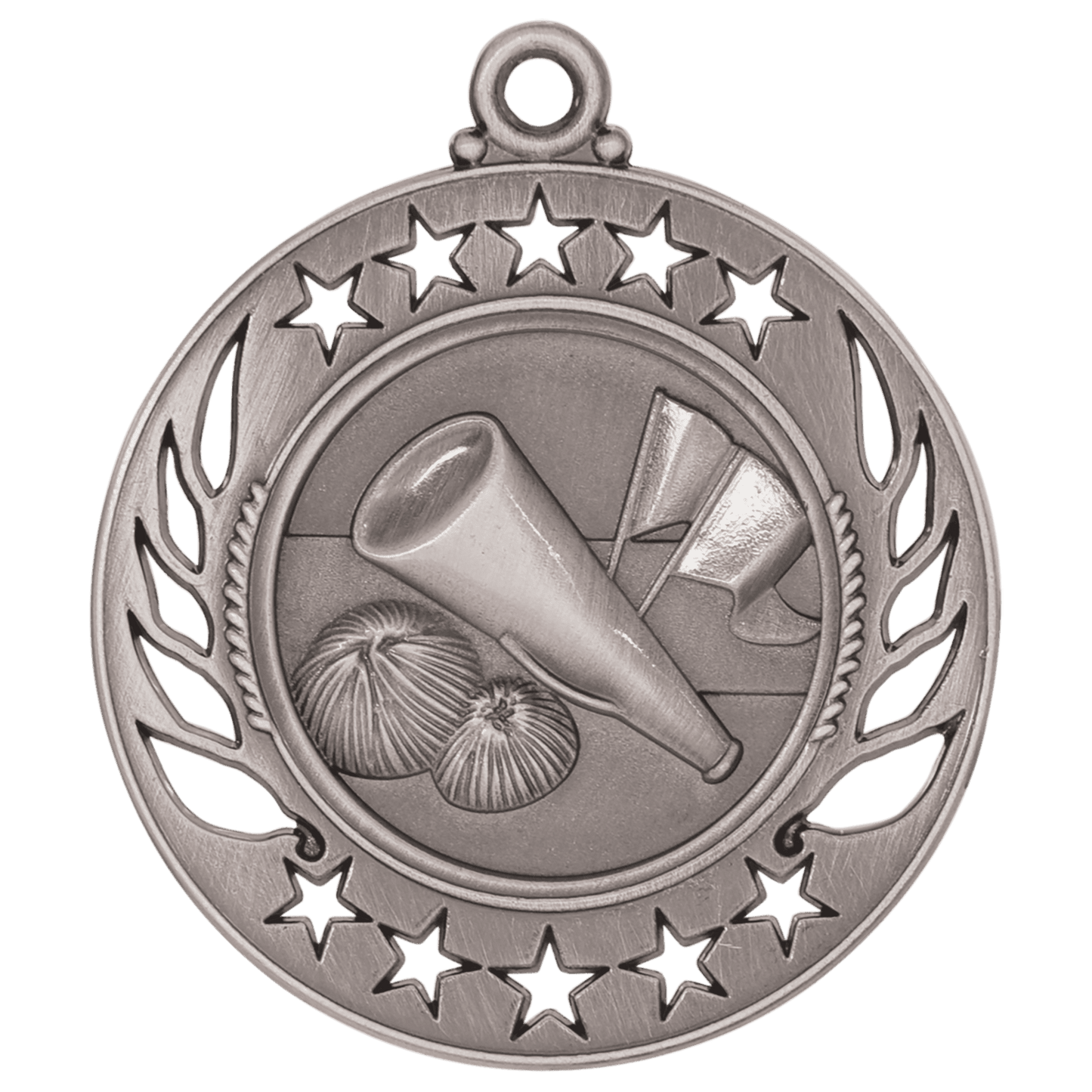 Antique Silver 2 1/4" Cheer Galaxy Medal