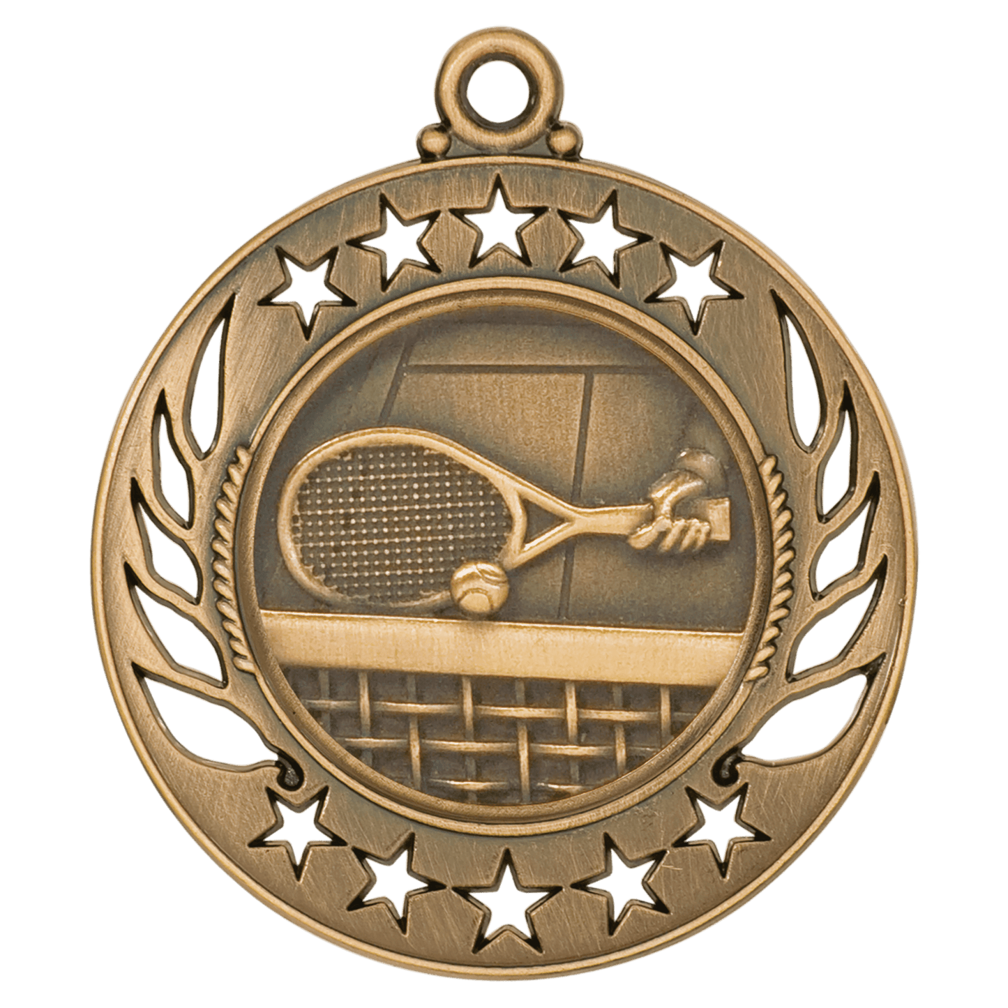 Antique Bronze 2 1/4" Tennis Galaxy Medal