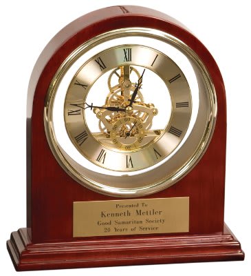 7 3/4" x 9" Grand Piano Arch Clock laser engravable