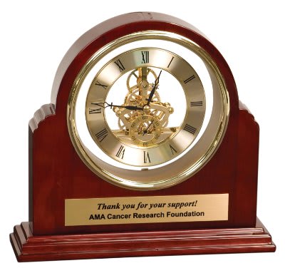 9 1/4" x 9" Grand Piano Step-Arch Clock laser engravable