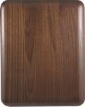 10 1/2" x 13" Elliptical Edge Round Corner Genuine Walnut Plaque laser engravable