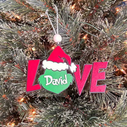 Grinch Ornament Love