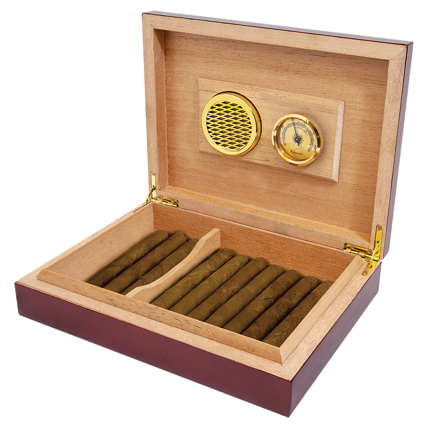 Rosewood Piano Finish Humidor laser engravable