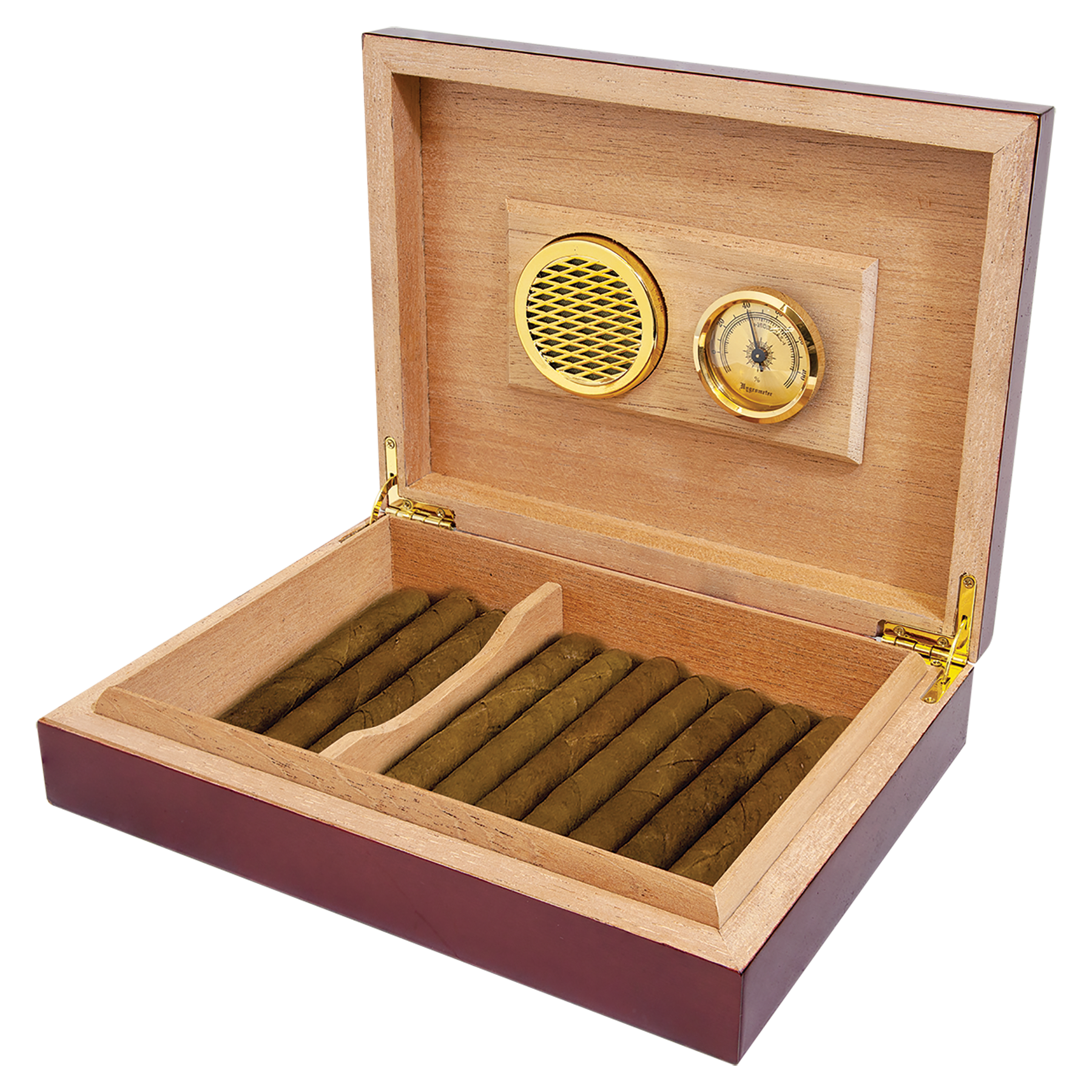 Rosewood Piano Finish Humidor laser engravable