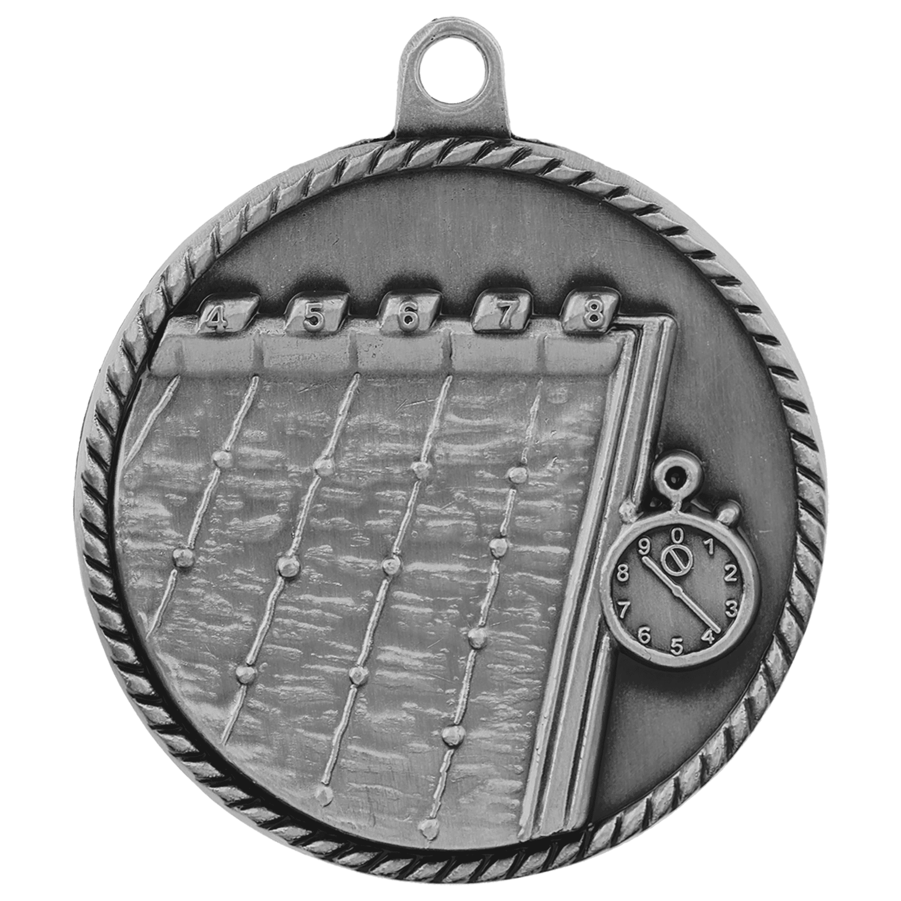 2" Swimming High Relief Medal laser engravable medal