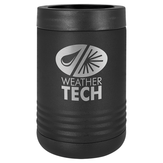 Personalized stainless steel vacuum insulated can and bottle holder with custom engraved name or design