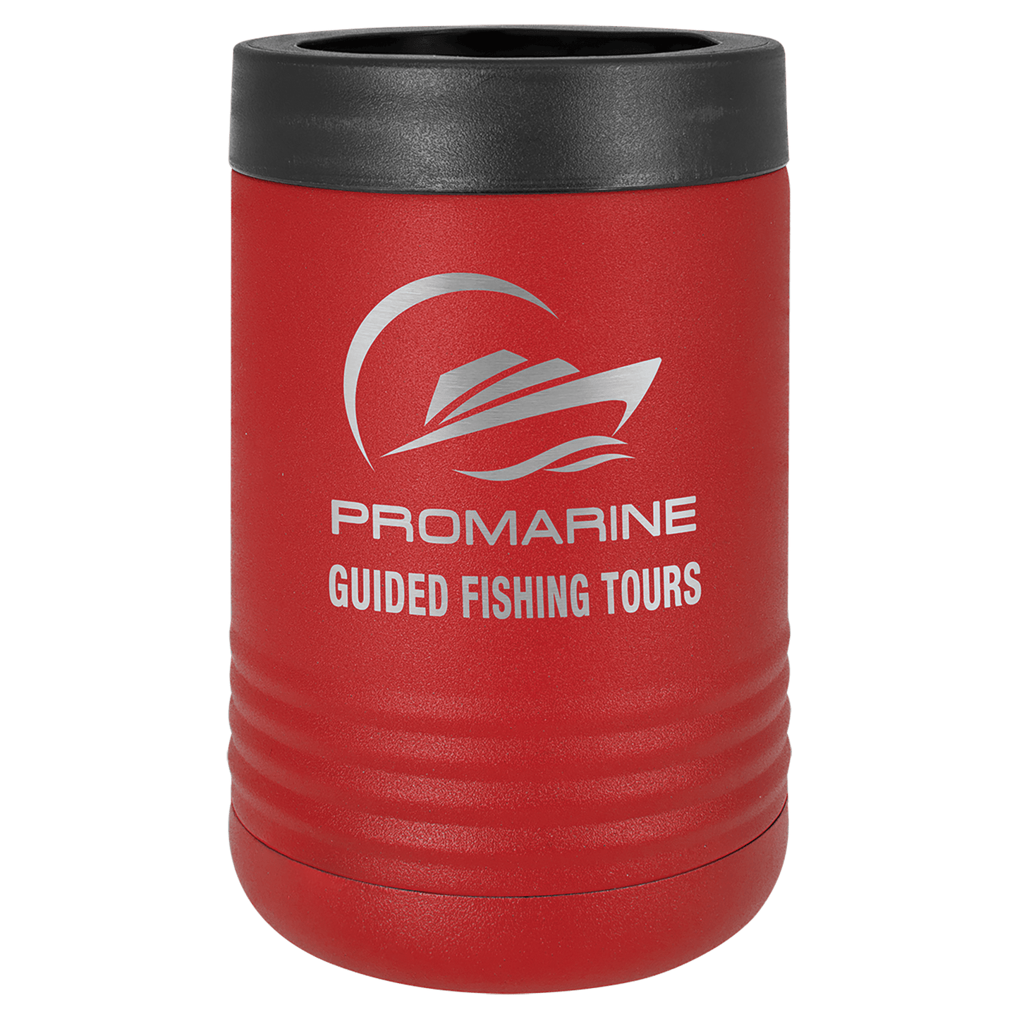 Personalized stainless steel vacuum insulated can and bottle holder with custom engraved name or design