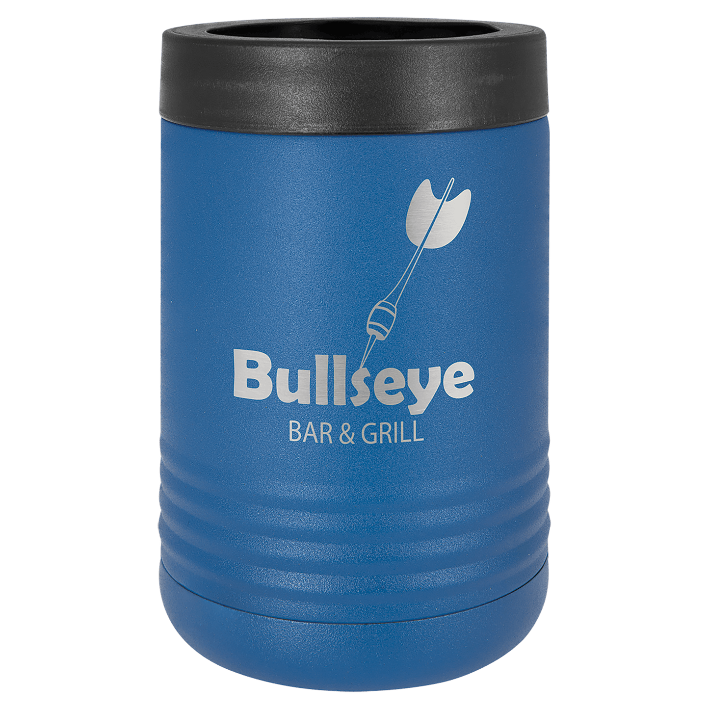 Personalized stainless steel vacuum insulated can and bottle holder with custom engraved name or design