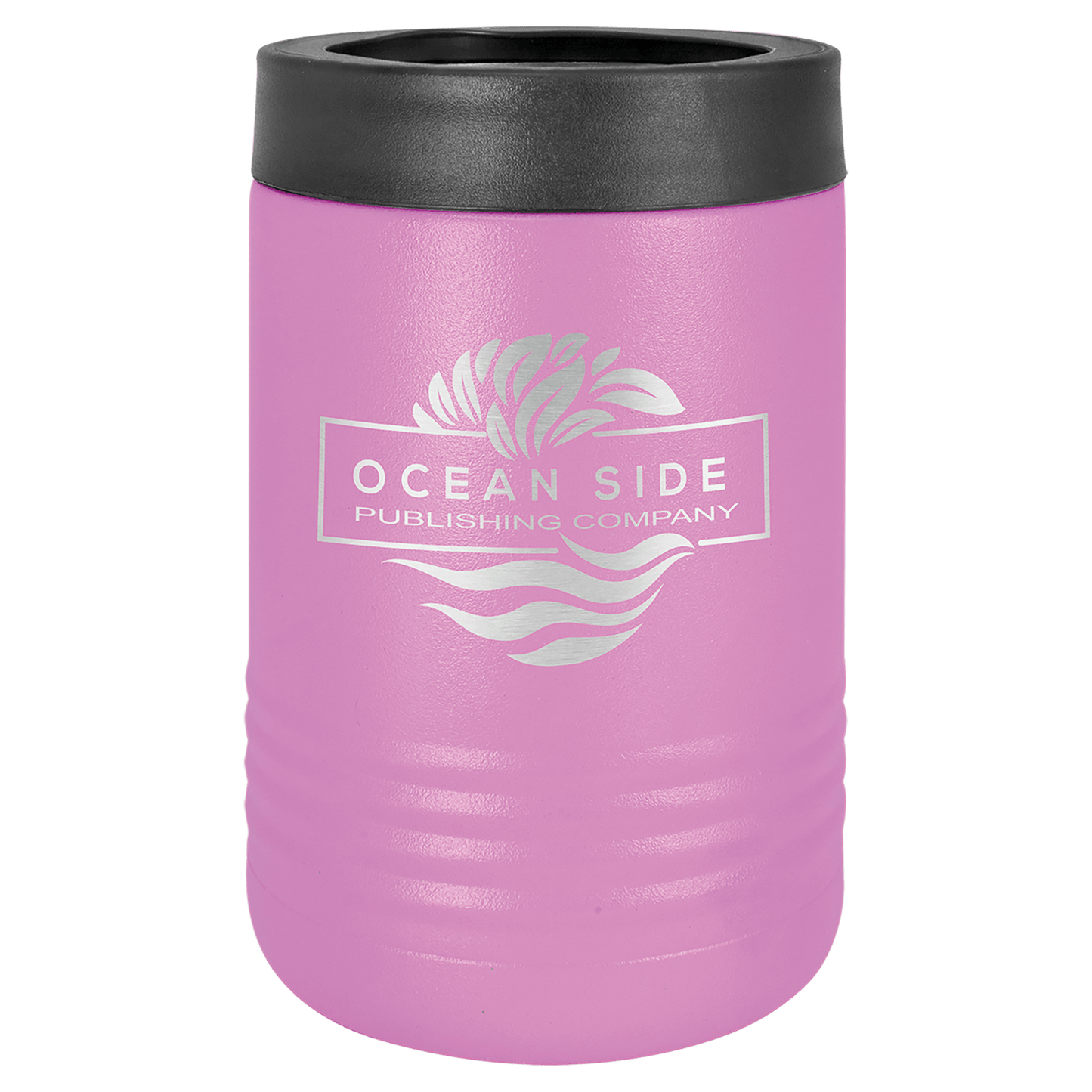 Personalized stainless steel vacuum insulated can and bottle holder with custom engraved name or design