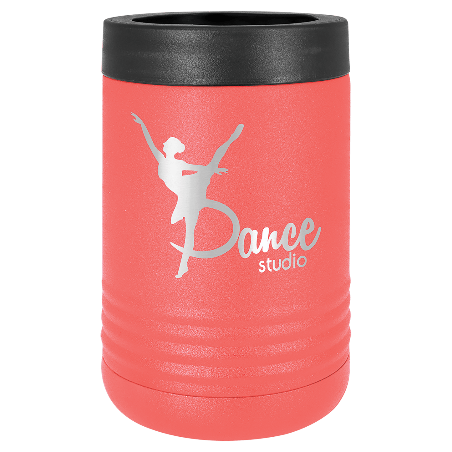 Personalized stainless steel vacuum insulated can and bottle holder with custom engraved name or design