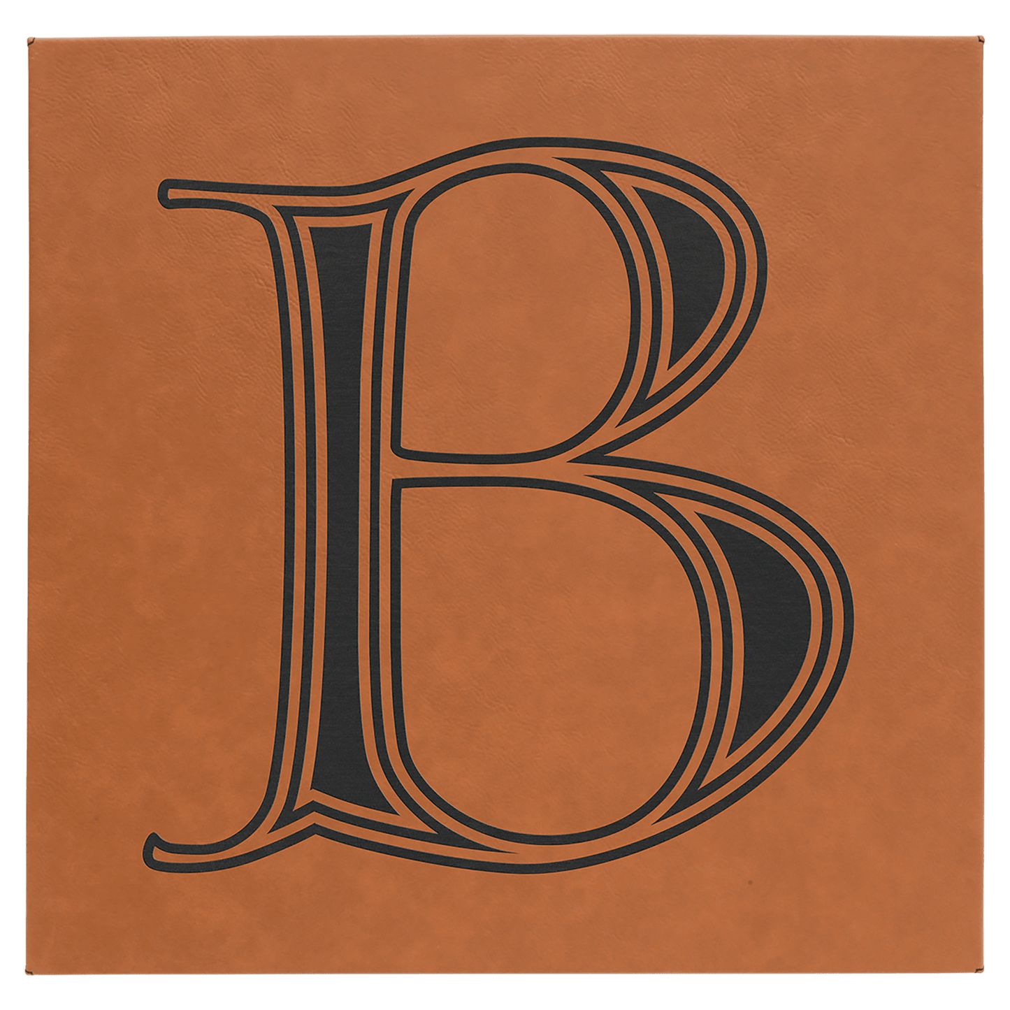 Rawhide 14" x 14" laser engravable leatherette wall decor personalized